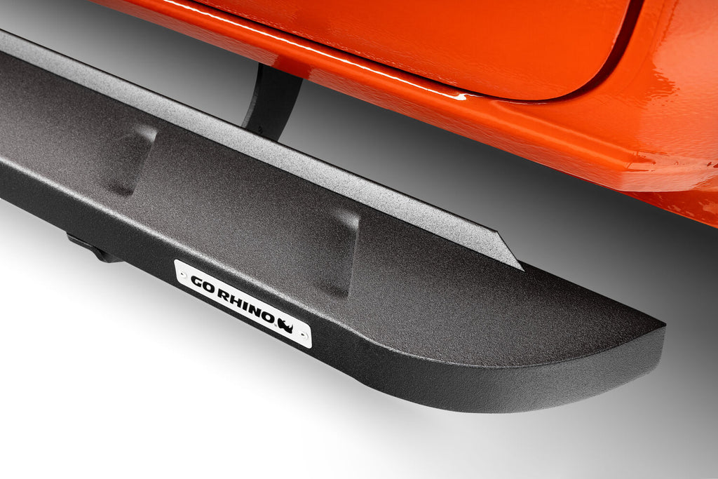 Go Rhino 63404787SPC RB10 Slim Line Running Boards with Mounting Brackets Kit for Select Chevrolet Silverado 1500, Chevrolet Silverado HD, Chevrolet Silverado HD, GMC Sierra 1500, GMC Sierra HD, GMC Sierra HD
