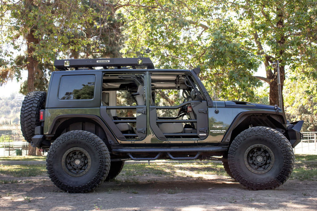 Go Rhino 572501 Trailline Tube Doors, Front pair for Jeep Wrangler JK/JKU for Select Jeep Wrangler, Jeep Wrangler JK