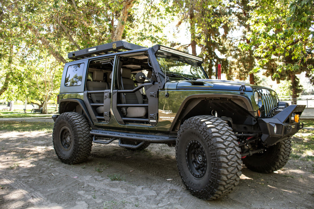 Go Rhino 572501 Trailline Tube Doors, Front pair for Jeep Wrangler JK/JKU for Select Jeep Wrangler, Jeep Wrangler JK