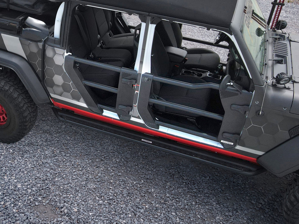 Go Rhino 572601 Trailline Tube Doors, Front pair for Jeep JL/JLU and JT for Select Jeep Gladiator, Jeep Wrangler