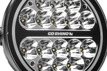 Load image into Gallery viewer, Go Rhino 750800711SRS Blackout Series - MAXROUND 7" LED Spot Light with Daytime Running Lights