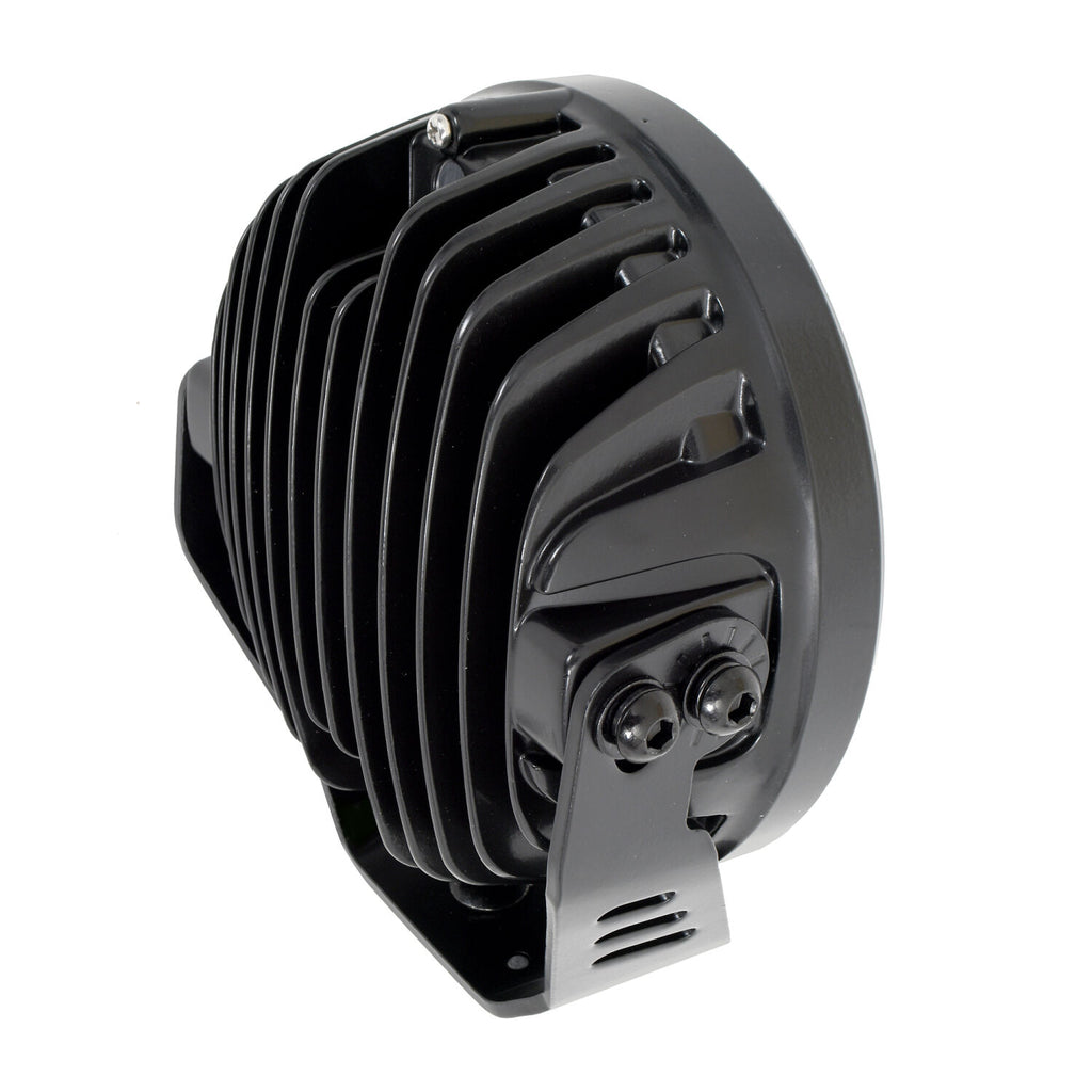 Go Rhino 750800711SRS Blackout Series - MAXROUND 7" LED Spot Light with Daytime Running Lights