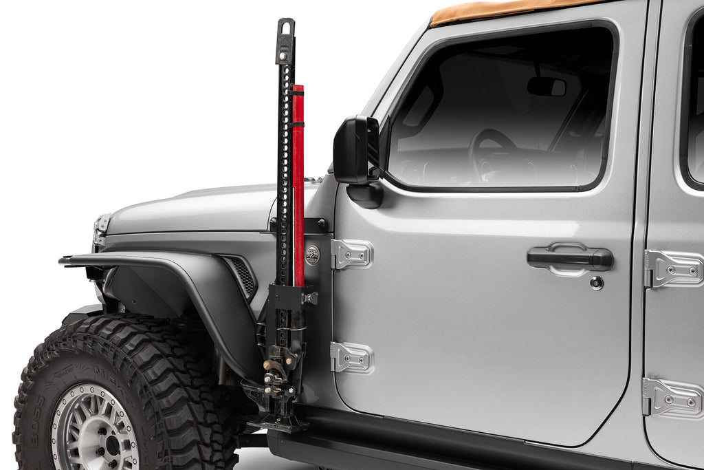 Go Rhino 701011T Exterior Hi-Lift Jack Mount with Clamp for Jeep Wrangler JL, JLU, Gladiator JT for Select Jeep Gladiator, Jeep Wrangler
