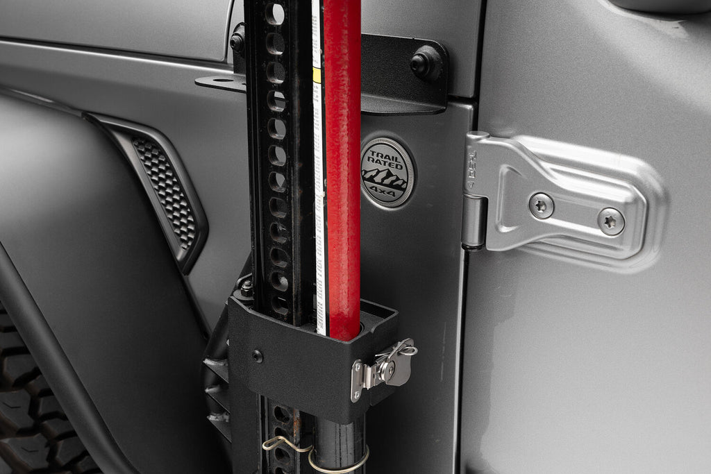 Go Rhino 701011T Exterior Hi-Lift Jack Mount with Clamp for Jeep Wrangler JL, JLU, Gladiator JT for Select Jeep Gladiator, Jeep Wrangler