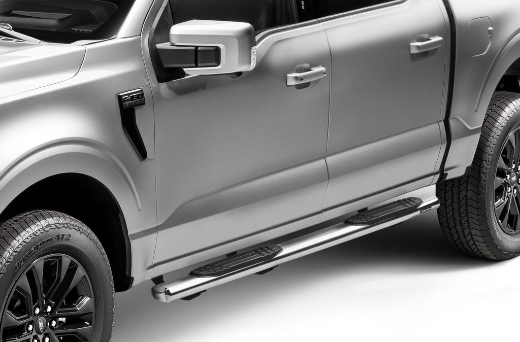 Go Rhino 104415587PS 4" 1000 Series Side Steps with Mounting Bracket Kit for Select Ford F-150, Ford F-250 Super Duty, Ford F-350 Super Duty, Ford Lobo