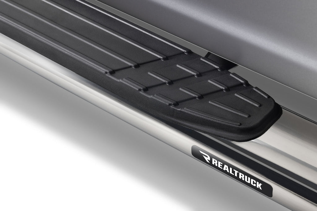 Go Rhino 104415587PS 4" 1000 Series Side Steps with Mounting Bracket Kit for Select Ford F-150, Ford F-250 Super Duty, Ford F-350 Super Duty, Ford Lobo