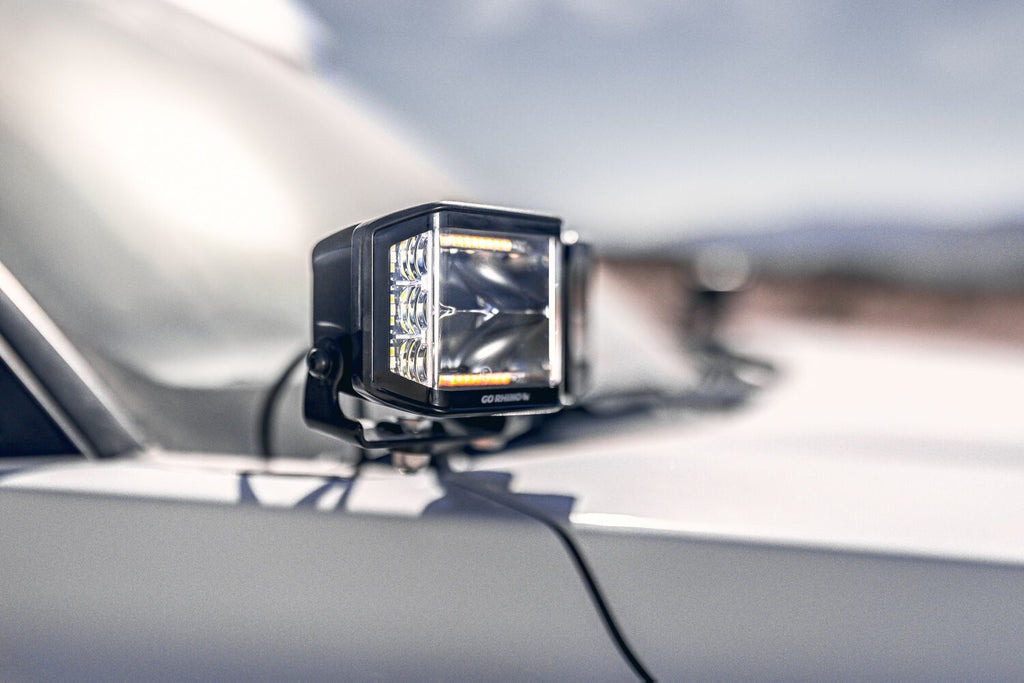 Go Rhino 750700321SCS Blackout Series - SIDELINE 4x3 LED Cube Spot Lights, Pair