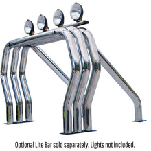 Load image into Gallery viewer, Go Rhino 9009560TSC Bed Bars Complete Kit - Triple Bar/Single Kicker (Between wheel wells) - Chrome for Select Chevrolet C10, Chevrolet C1500, Chevrolet C20, Chevrolet C2500, Chevrolet C30, Chevrolet C3500, Chevrolet K10, Chevrolet K1500, Chevrolet K20,