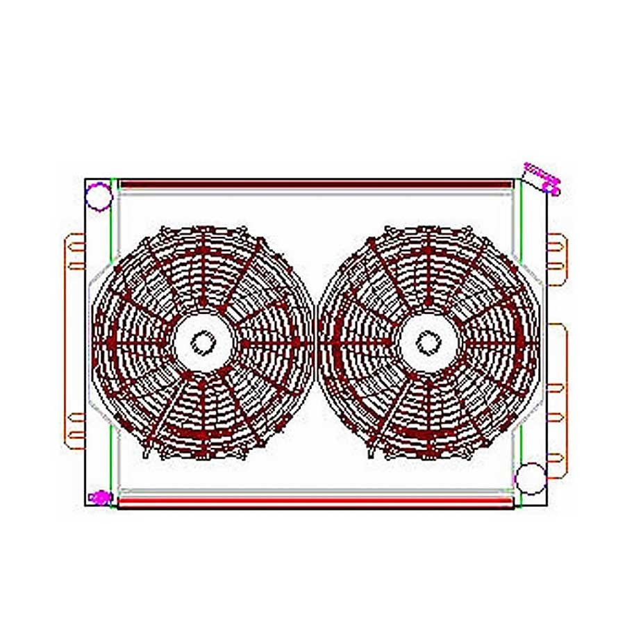 GRIFFIN CU00009 Radiator Combo Unit GM A & F Body w/o Trans Clr