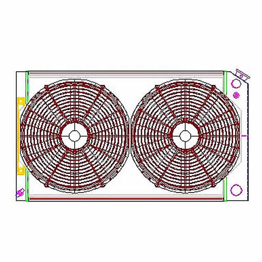 GRIFFIN CU70008LS Radiator Combo Unit GM A & G Body LS Swap