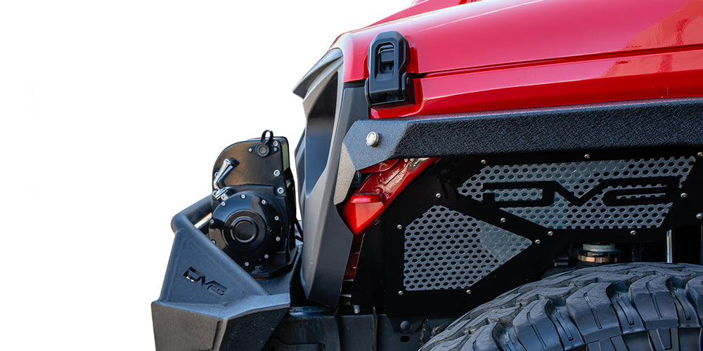 DV8 Offroad GRJL-01 Replacement Grill; Black for Select Jeep Gladiator, Jeep Wrangler