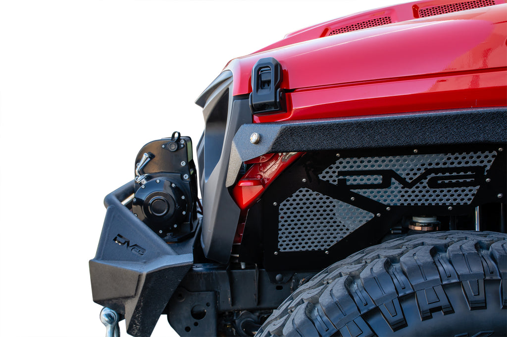 DV8 Offroad GRJL-01 Replacement Grill; Black for Select Jeep Gladiator, Jeep Wrangler