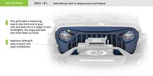 Load image into Gallery viewer, DV8 Offroad GRJL-01 Replacement Grill; Black for Select Jeep Gladiator, Jeep Wrangler