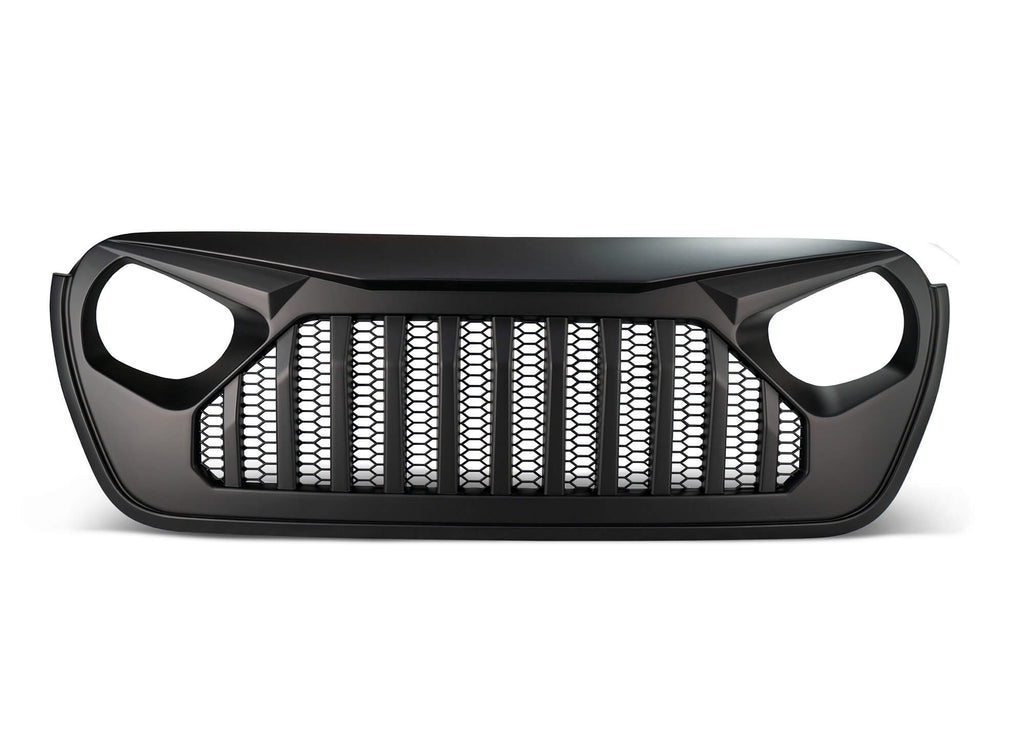 DV8 Offroad GRJL-01 Replacement Grill; Black for Select Jeep Gladiator, Jeep Wrangler