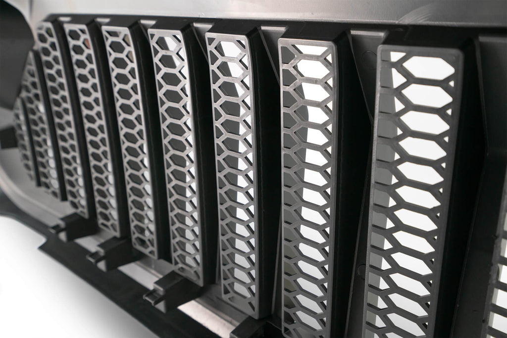 DV8 Offroad GRJL-01 Replacement Grill; Black for Select Jeep Gladiator, Jeep Wrangler
