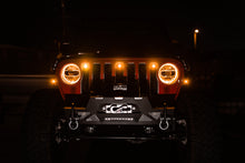 Load image into Gallery viewer, DV8 Offroad GRJL-02 GRJL-02 18-22 JEEP WRANGLER JL FRONT GRILL AMBER ACCENT LIGHTS for Select Jeep Wrangler, Jeep Wrangler JK