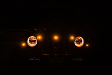 Load image into Gallery viewer, DV8 Offroad GRJL-02 GRJL-02 18-22 JEEP WRANGLER JL FRONT GRILL AMBER ACCENT LIGHTS for Select Jeep Wrangler, Jeep Wrangler JK