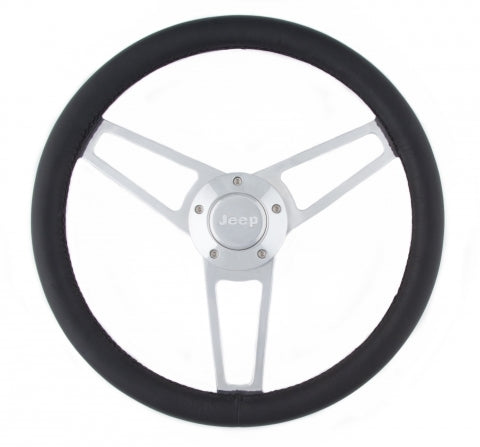 GRANT 1904 Billet Series Leather St eering Wheel Jeep Logo