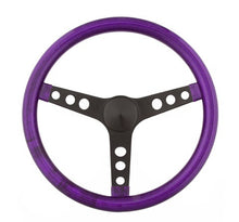 Load image into Gallery viewer, GRANT 8473 Steering Wheel Mtl Flake Purple/Spoke Blk 15