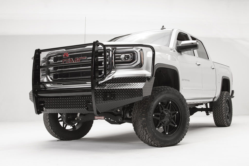 Fab Fours GS16-K3960-1 Black Steel Front Bumper for Select GMC Sierra
