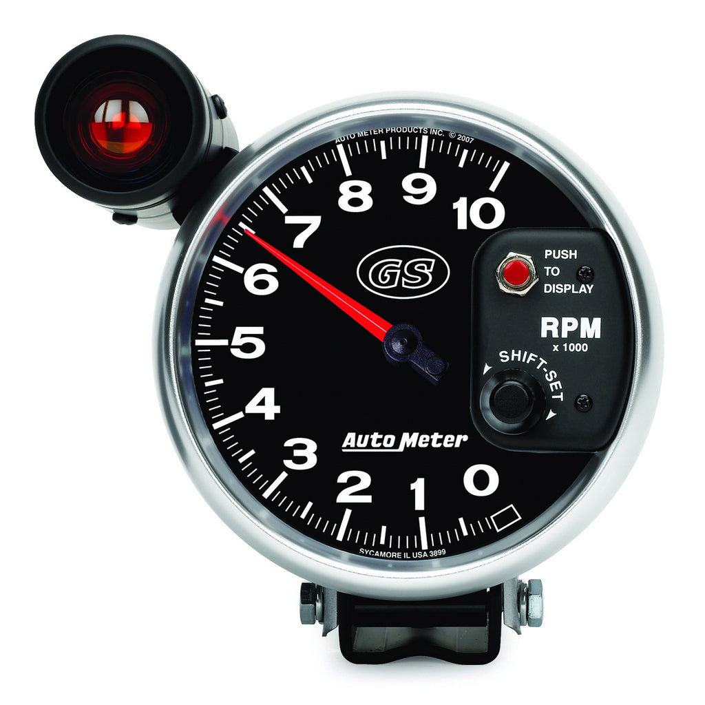 Gauge-Tachometer-5In.-10K-Rpm-Pedestal-W-Ext.-Shift-Lite-Gs