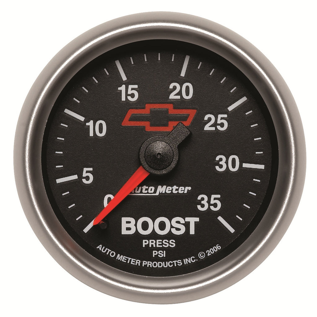 Gauge,-Boost,-2-116,-35Psi,-Mechanical,-Chevy-Red-Bowtie,-Black