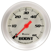 Load image into Gallery viewer, Gauge,-Boost,-2-,-60-Psi,-270-Degree-Sweep,-Mech,-White,-Silver,-8000-Series