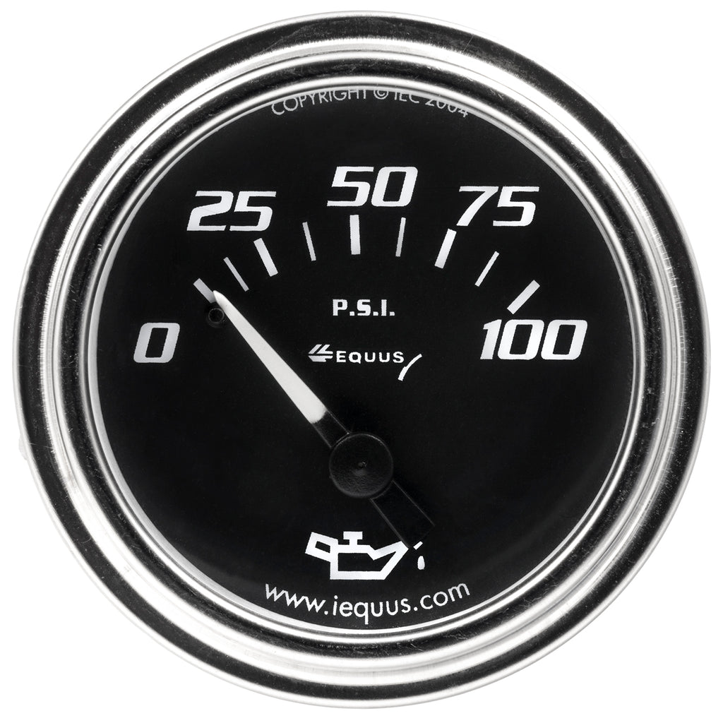 Gauge,-Oil-Pressure,-2-,-0-100-Psi,-90-Degree-Sweep,-Mech,-Chrome-7000-Series