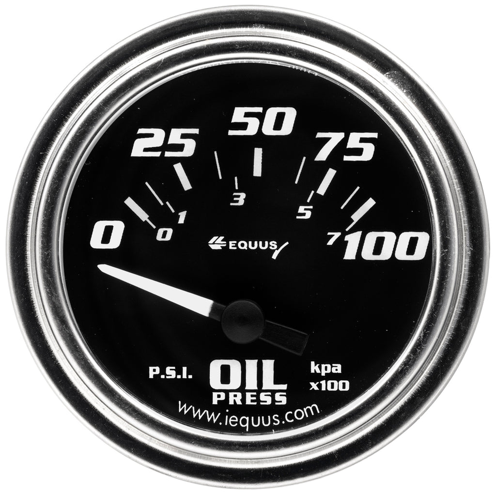 Gauge,-Oil-Pressure,-2-,-90-Degree-Sweep,-Elec,-Chrome,-7000-Series