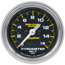 Load image into Gallery viewer, Gauge,-Pyrometer,-2-116,-0-1,600F,-Marine-Carbon-Fiber