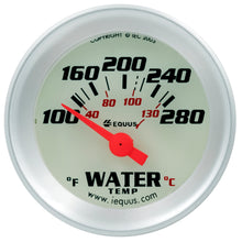 Load image into Gallery viewer, Gauge,-Water-Temp,-1.5,-100-280-F,-90-Degree-Sweep,-Elec,-Wht,-Slvr,-8000-Serie
