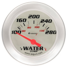 Load image into Gallery viewer, Gauge,-Water-Temp,-2-58-,-100-280-F,-90-Degree-Sweep,-Elec,-Wht,-Slvr-8000