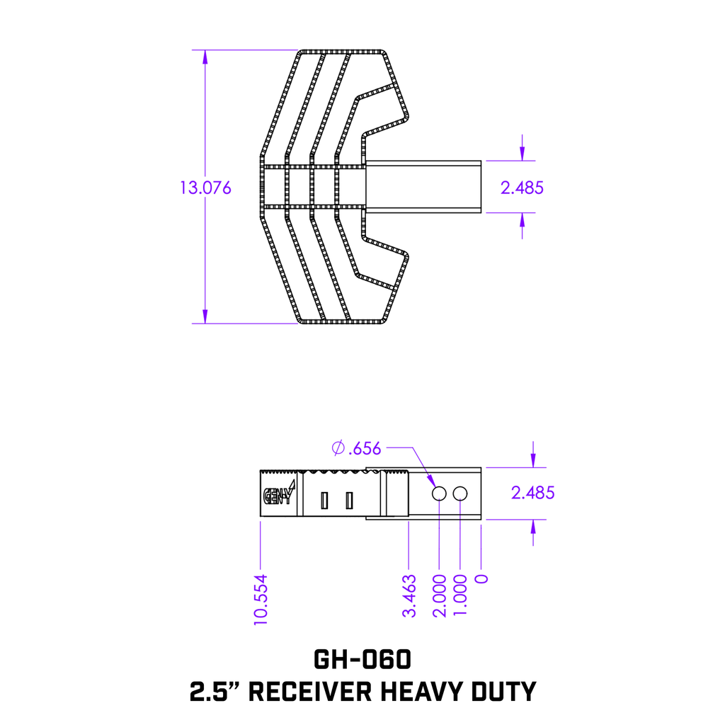 Gen-Y-2.5In-Shank-500Lb-Capacity-Serrated-Hitch-Step