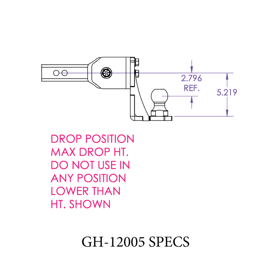 Gen-Y-Glyder-Torsion-Flex-2In-Shank-6In-Drop-7K-Hitch-WBall-Platform1In-Diameter-Mounting-Hole
