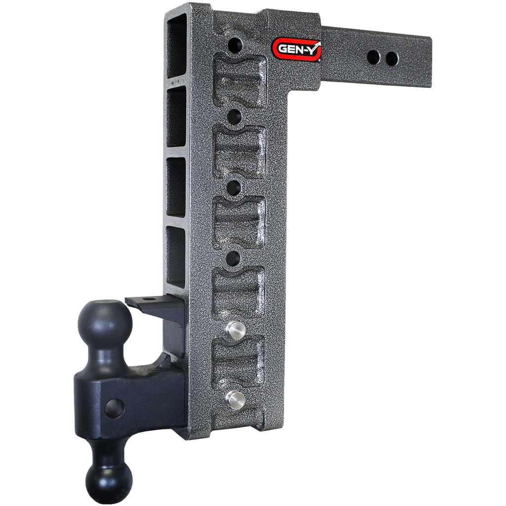 Gen-Y-Mega-Duty-2.5In-Shank-15In-Drop-21K-Hitch-WDual-BallPintle-LockStabilizer-Kit