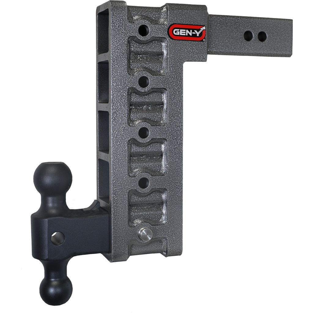 Gen-Y-Mega-Duty-2.5In-Shank-12In-Drop-3K-Tw-21K-Hitch-WGh-061-Dual-Ball