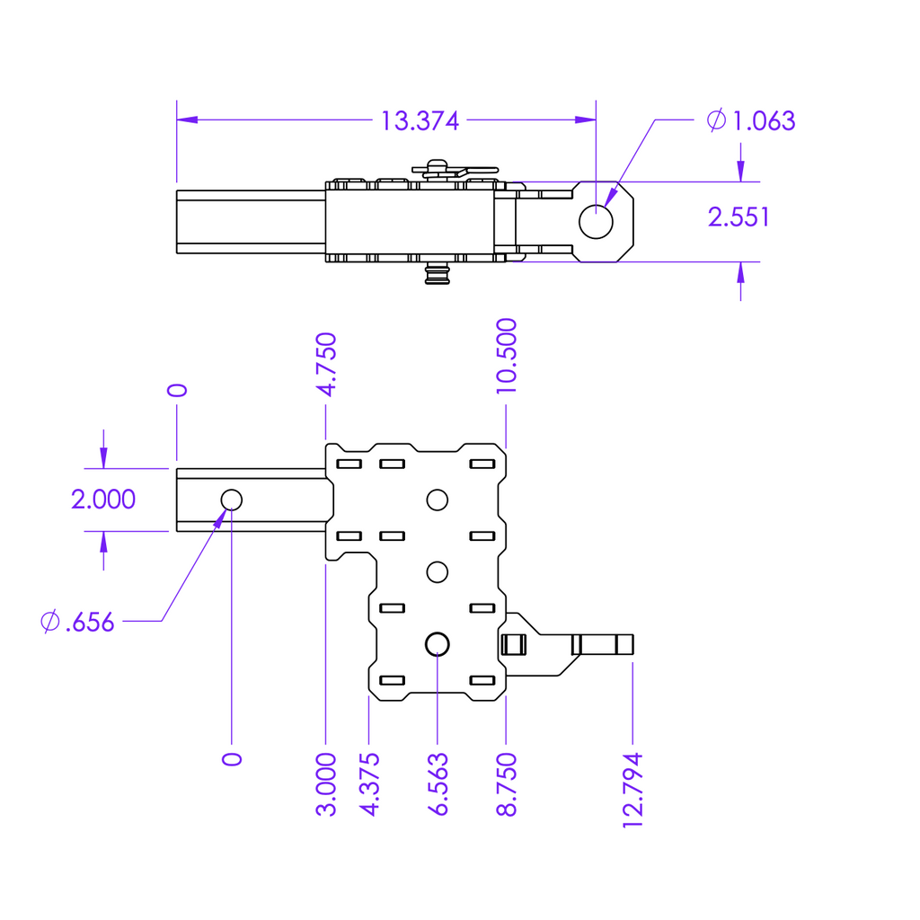 Gen-Y-Phantom-2In-Hollow-Shank-4.5In-Drop-500Lb-Tw-12K-Hitch-WGh-102541-MountGh-102359-Pin--Clip