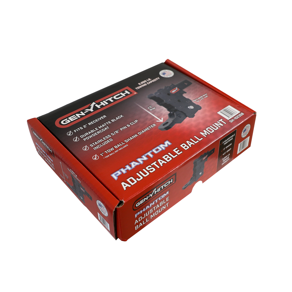 Gen-Y-Phantom-2In-Hollow-Shank-4.5In-Drop-500Lb-Tw-12K-Hitch-WGh-102541-MountGh-102359-Pin--Clip