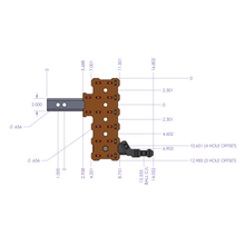 Load image into Gallery viewer, Gen-Y-Phantom-X-2In-Hollow-Shank-7In-Offset-Drop-700Lb-Tw-7K-Hitch-WGh-13051X-Platinum-Ball-Mount