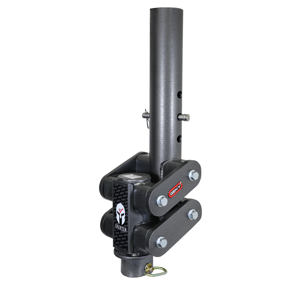 Gen-Y-Spartan-Torsion-Flex-Gooseneck-Coupler-Manual-Latch-5In-Offset-4In-Rd-Tube-WGh-097-Pin