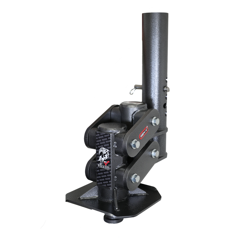 Gen-Y-Spartan-Torsion-Flex-King-Pin-Coupler-11In-Offset-4In-Rd-Tube-3.5K-Tw-25K-Towing-Gh-097-Pin
