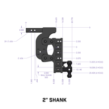 Load image into Gallery viewer, Gen-Y-The-Boss-Torsion-Flex-2In-Shank-17.5In-Drop-16K-Hitch-WGh-051-Dual-BallPintle-LockStab-Kit