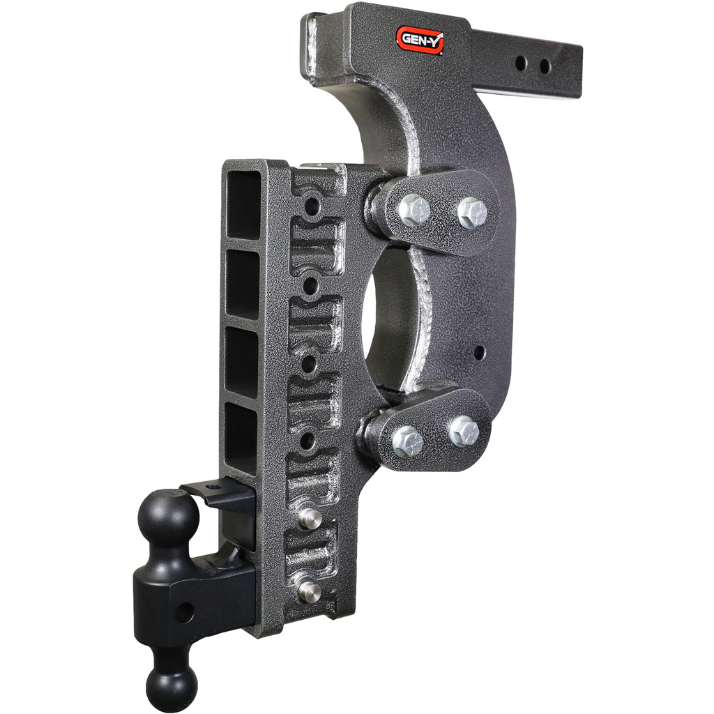 Gen-Y-The-Boss-Torsion-Flex-2.5In-Receiver-21In-Drop-Hitch-WDual-BallPintle-LockStab-Kit