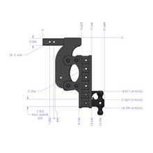 Load image into Gallery viewer, Gen-Y-The-Boss-Torsion-Flex-2.5In-Receiver-21In-Drop-Hitch-WDual-BallPintle-LockStab-Kit