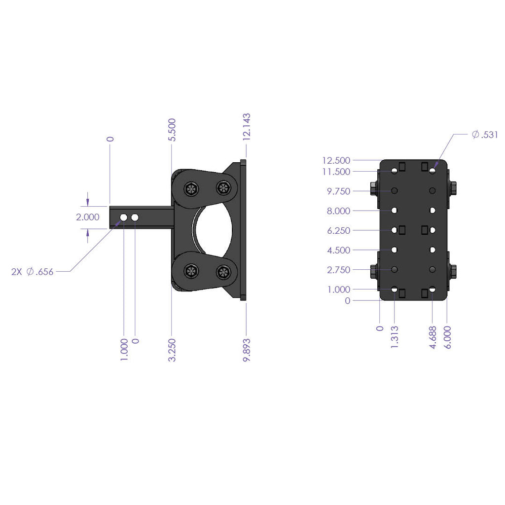 Gen-Y-The-Boss-Torsion-Flex-Pintle-Plate-2In-Shank-5.5In-Drop-1700Lb-Tw-16K-Hitch