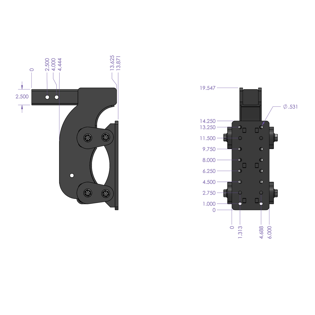 Gen-Y-The-Boss-Torsion-Flex-Pintle-Plate-2.5In-Shank-15In-Drop-21K-Hitch-WGh-0100-Stabilizer-Kit