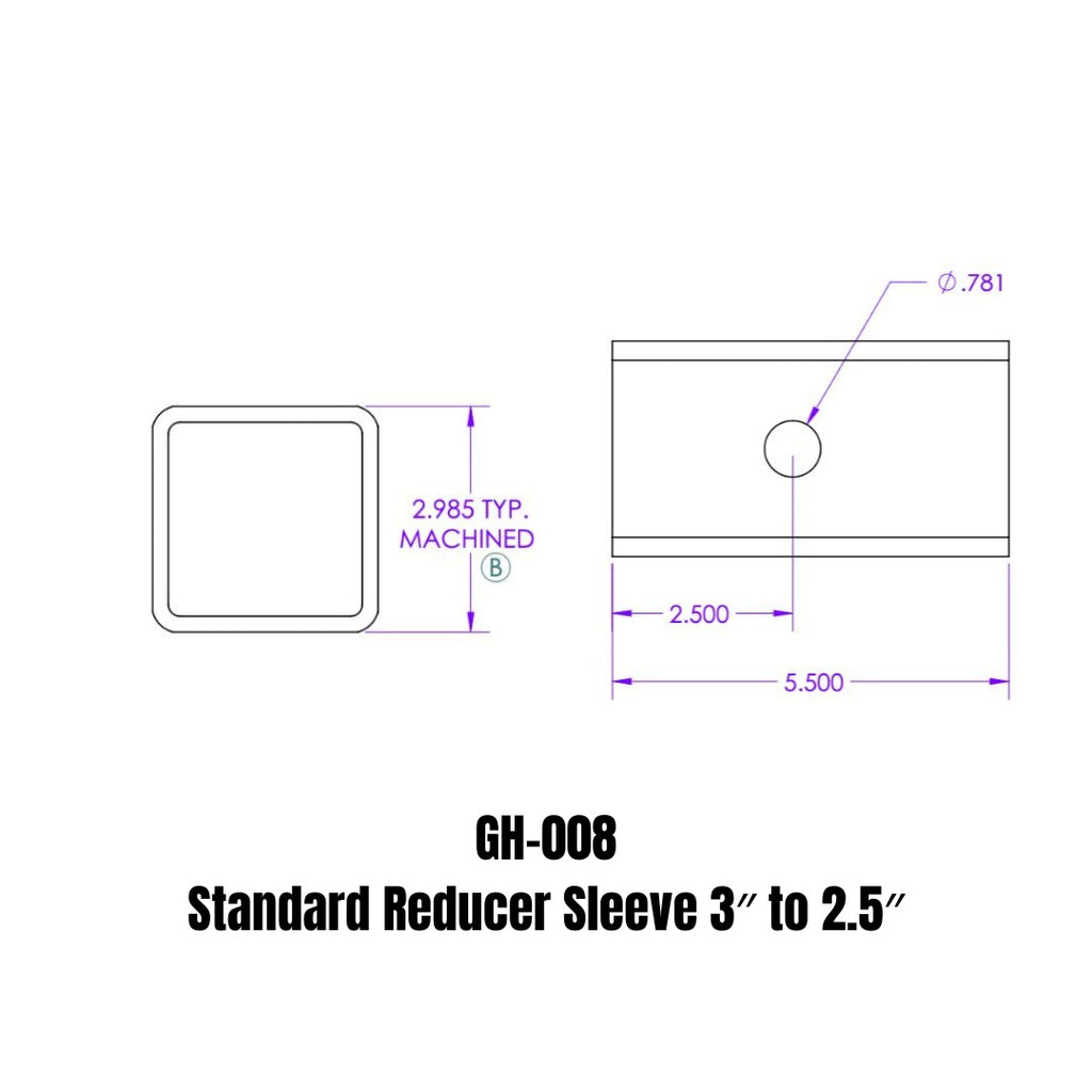 GEN-Y Hitch GH-008 Reducer Sleeve