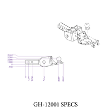 Load image into Gallery viewer, Glyder-Torsion-Flex-2In-Shank-2In-Drop-4K---7K-Tw-7K-Hitch-And-Ball-Platform-With-1In-Diameter-Mounting-Hole