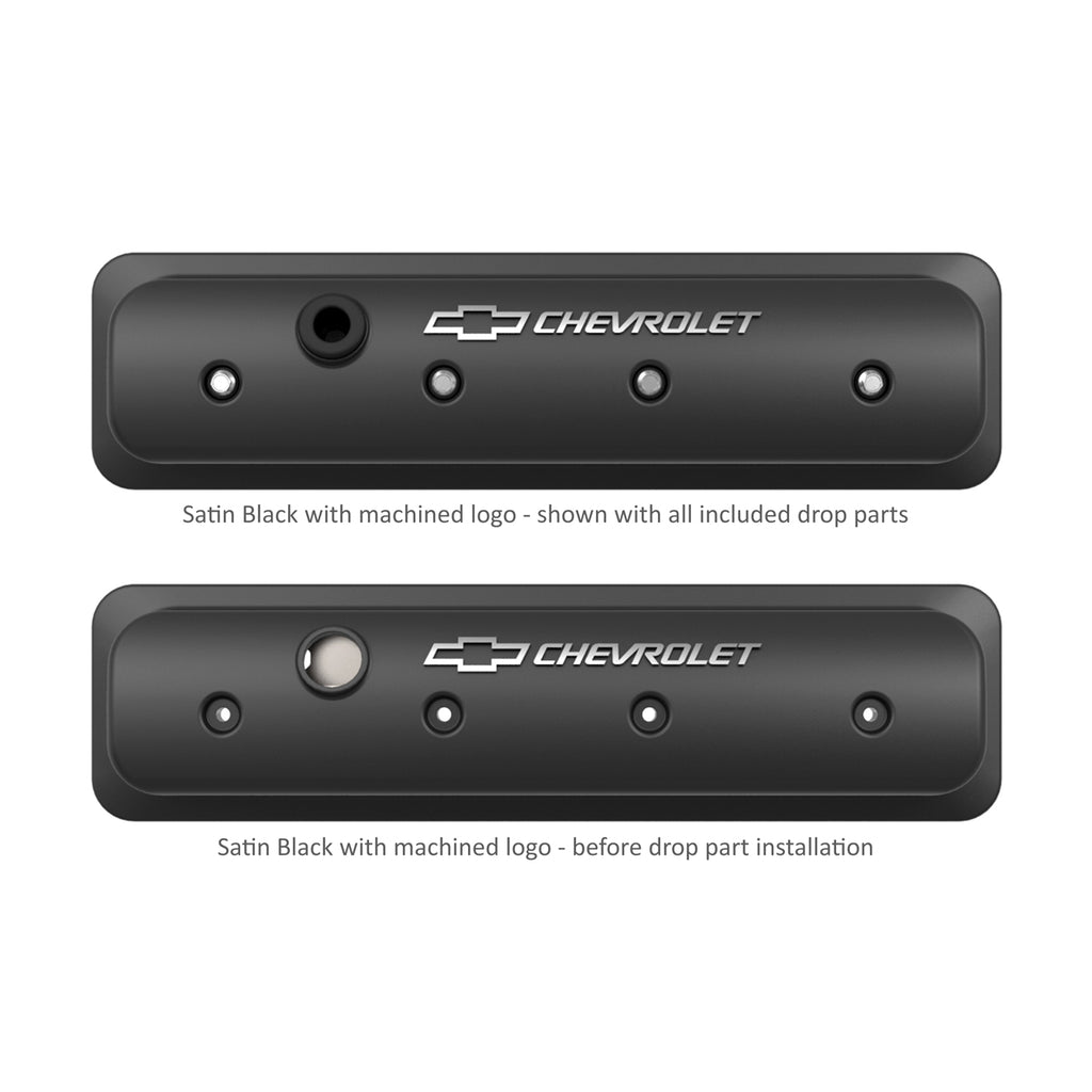Gm-Licensed-Valve-Cover---Muscle-Series---Sbc---Center-Bolt---Satin-Black-Machined