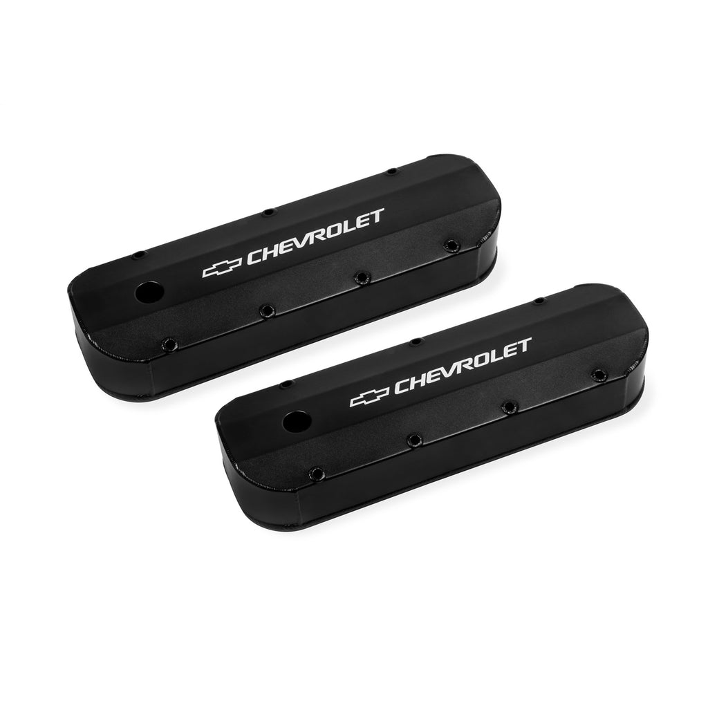 Gm-Licensed-Valve-Cover---Track-Series----Bbc---Fabricated-Aluminum---Long-Bolt---Black